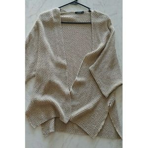 Boohoo short sleeve open Brown cardigan